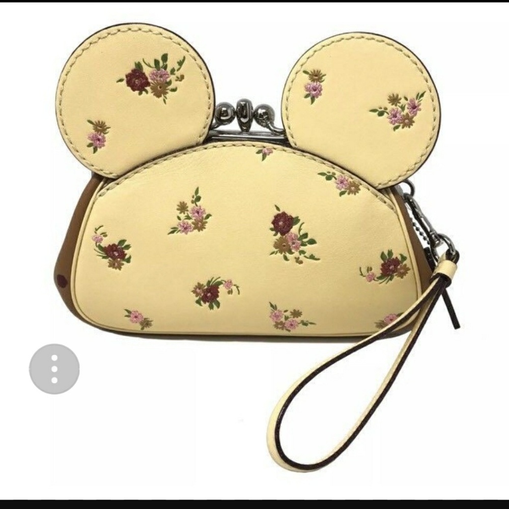 Disney X Coach Minnie Mouse Kisslock Ear Wristlet